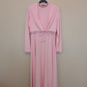 VINTAGE HANDMADE Bright Pink Hippie Dress 1960s
